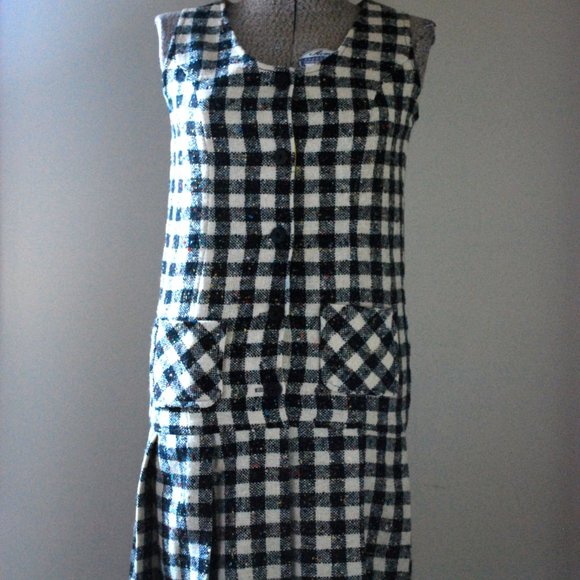 Black & White checkered Wool tweed jumper - Picture 3 of 12